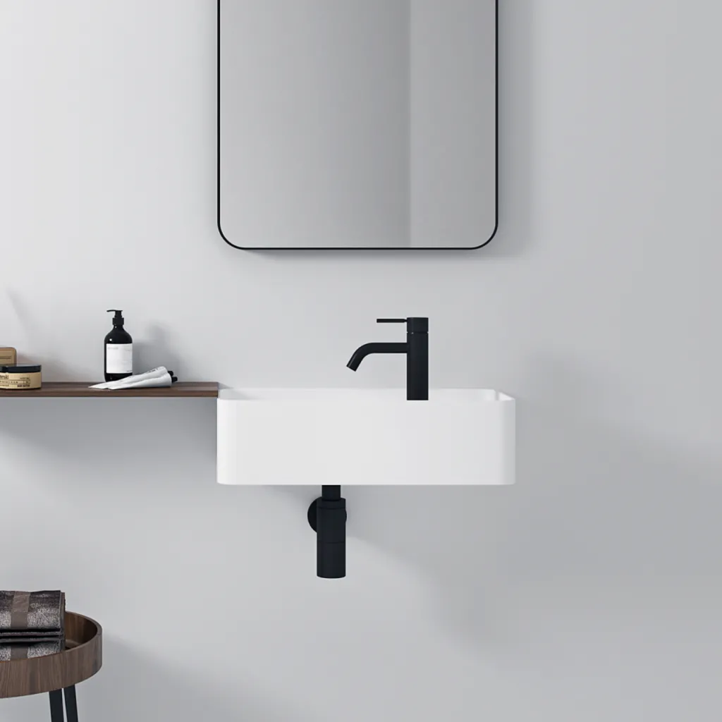 Coco 4L - 50x22,5 Vask til venstre, Mathvid SolidTec®