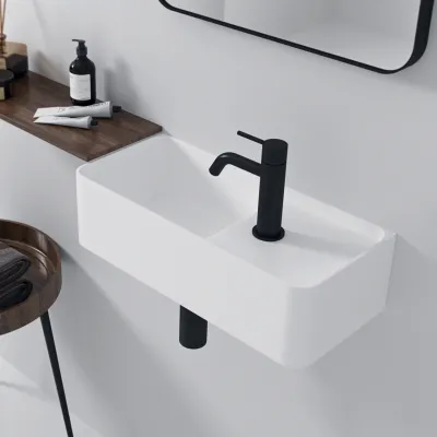 Coco 4L - 50x22,5 Vask til venstre, Mathvid SolidTec®