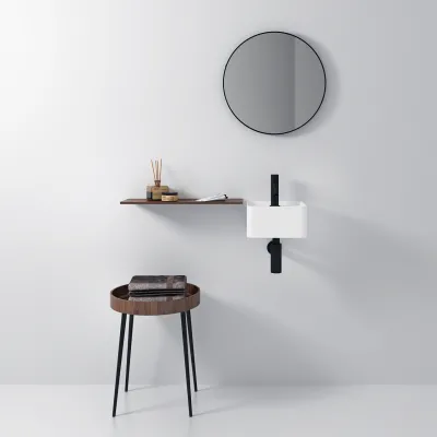 Coco 27 - Håndvask 27x27 cm, Mathvid SolidTec®