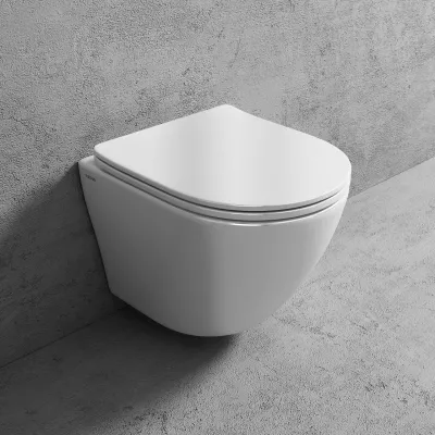 Nomi PN2-18 - Toilet 49 cm, Hvid, Rimless + EasyClean Coat