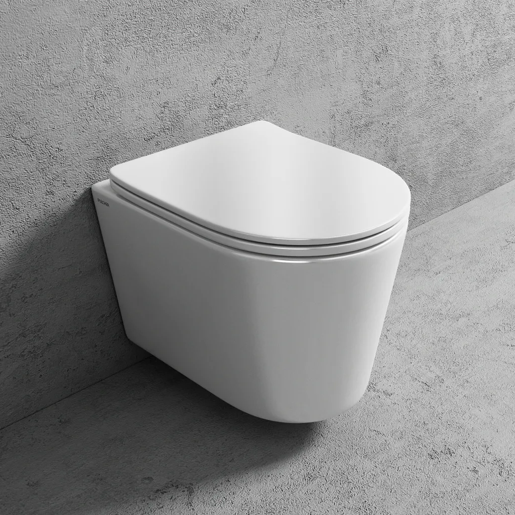 Stilo PS1-18 - Toilet 49 cm, Hvid, Rimless + EasyClean Coat