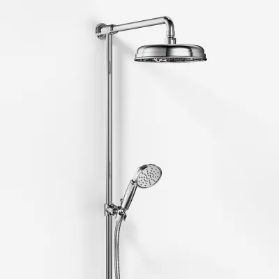 Hassel&Teudt HBR800 S01 - Brusestangssæt m/Ø21 cm. Rain DeLuxe m/EasyClean, Krom