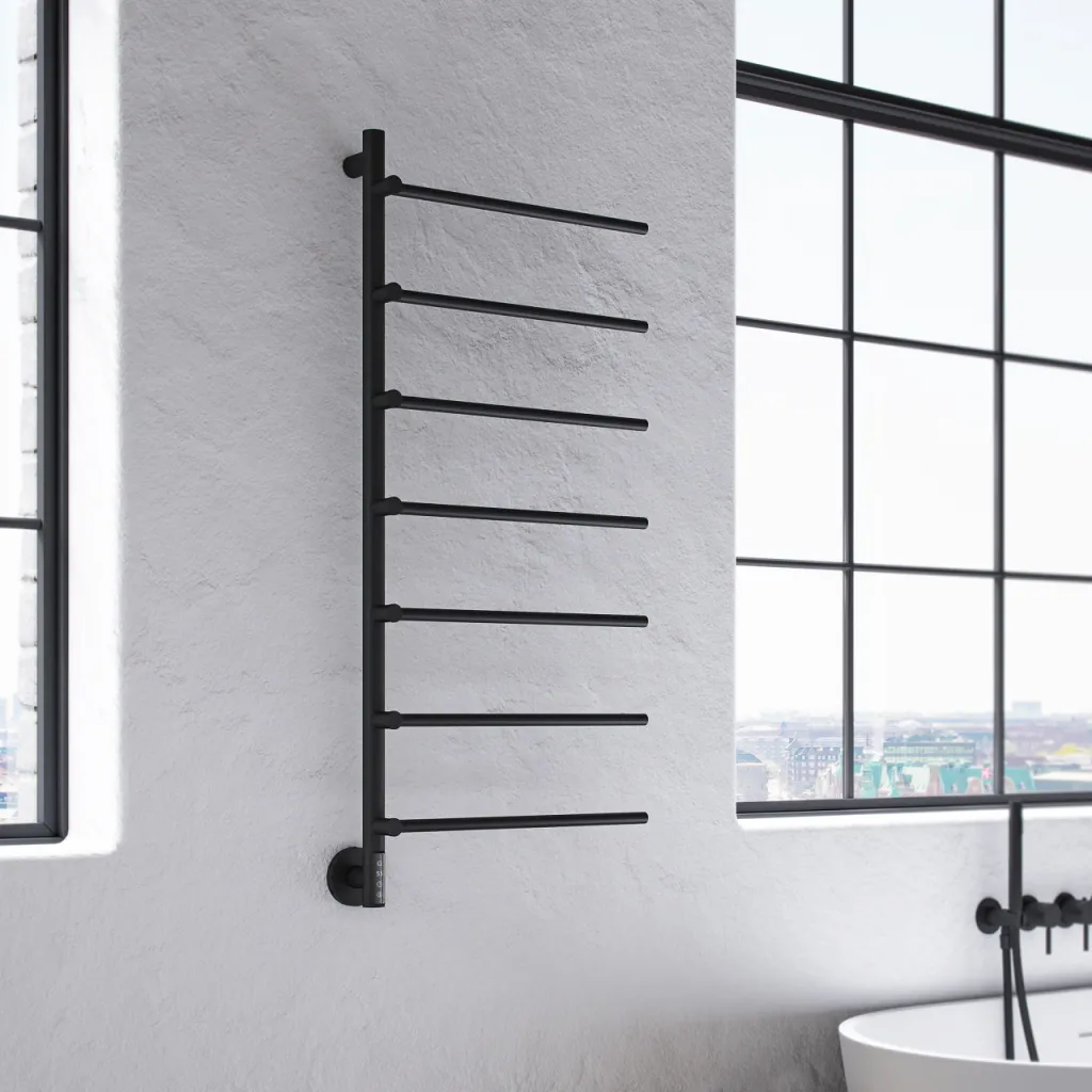 Pulcher® Semplice PS07 Elektrisk Håndklædetørrer - 48 x 110 cm, Matsort