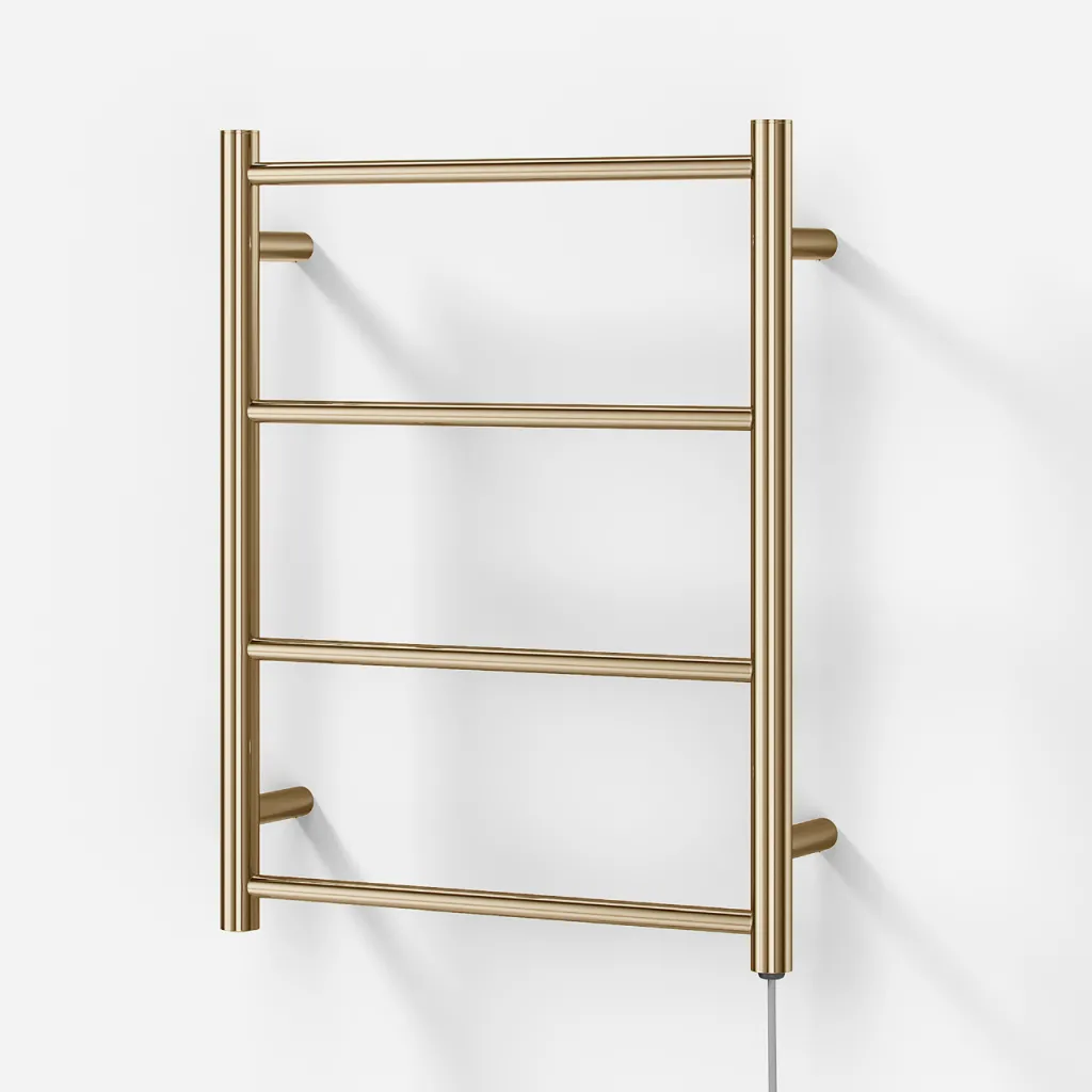 Pulcher Minimalism PM64 - El-håndklædetørrer, 50 x 64h cm, PVD Messing