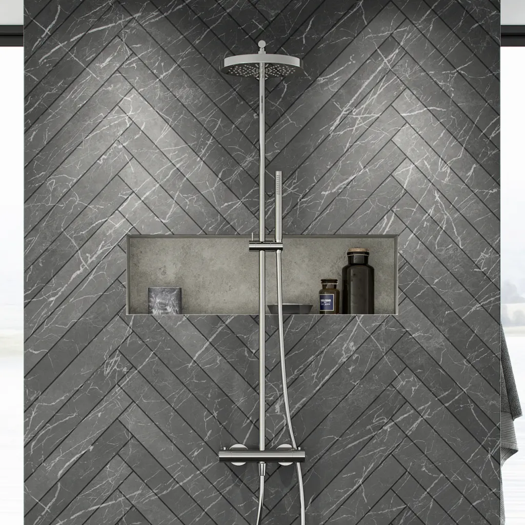 Semplice SRL10 -  Termostatsæt, XL Rain DeLuxe Ø24 m/EasyClean, Krom