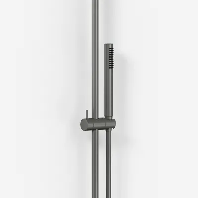 Semplice SRL10 - Termostatsæt, XL Rain DeLux Ø24 m/EasyClean, PVD Gun metal
