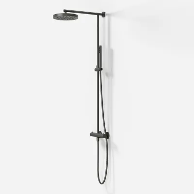 Semplice SRL10 - Termostatsæt, XL Rain DeLux Ø24 m/EasyClean, PVD Matt Gun metal