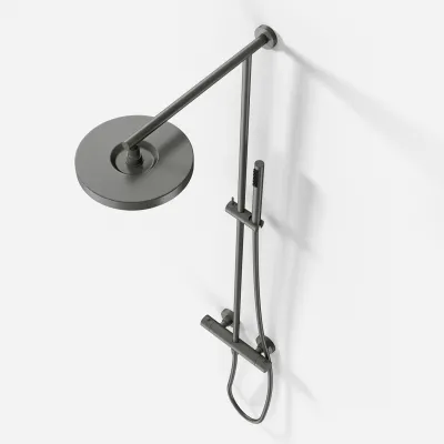 Semplice SRL10 - Termostatsæt, XL Rain DeLux Ø24 m/EasyClean, PVD Matt Gun metal