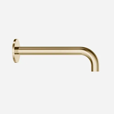 Semplice SSP2222 - udløbstud Ø22 mm længde 22 cm Roset Ø65 mm, Messing Natur