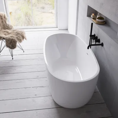 ArkiLife Nomi AN150 - Badekar 150x72 cm, Blank Hvid