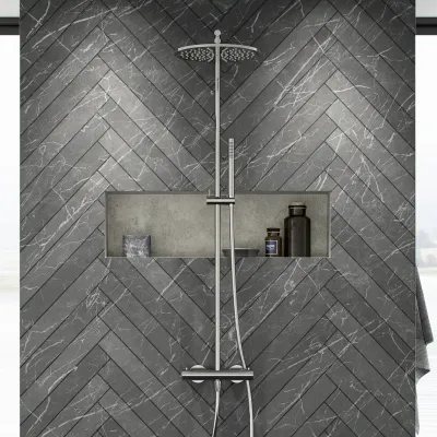 Semplice SRL10 S03 - Termostatsæt, Rain DeLuxe RHB30, Ø30 cm, Krom