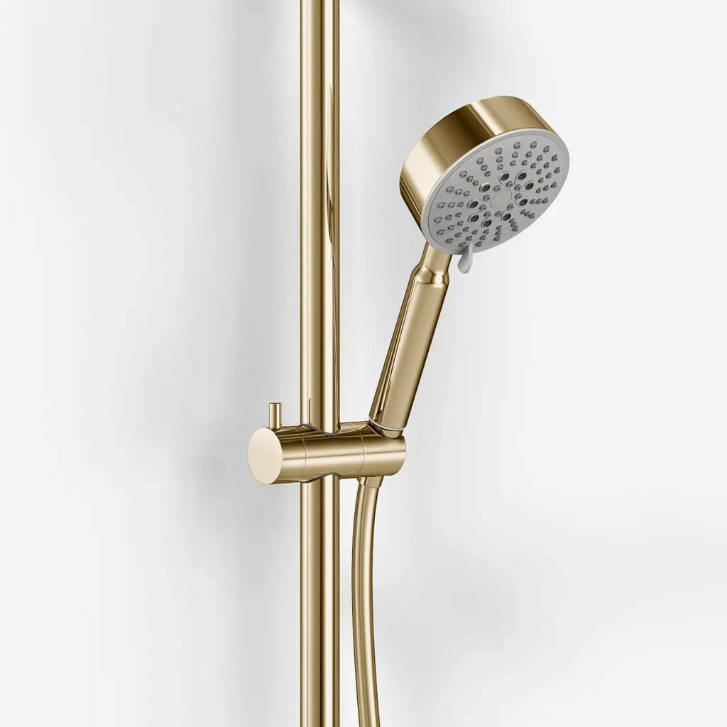 ArkiLife AVAO AABT900 - Termostatsæt Ø30 Wellness Rain, PVD Poleret Messing