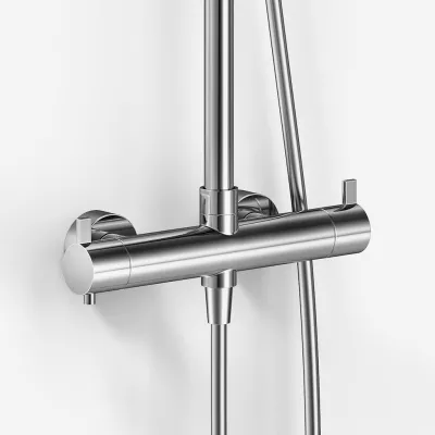 ArkiLife AVAO AABT900 - Termostatsæt Ø30 Wellness Rain m/EasyClean, Krom