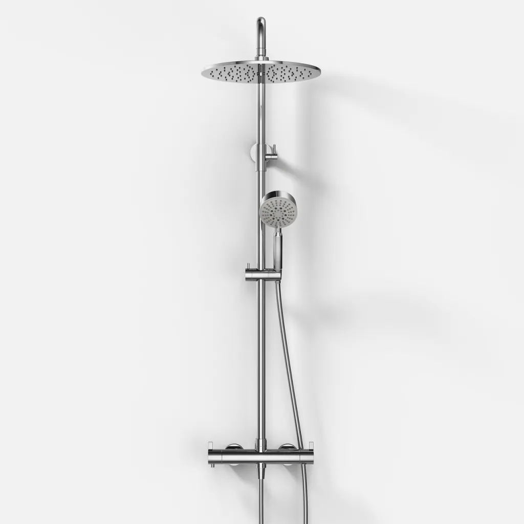 ArkiLife AVAO AABT900 - Termostatsæt Ø30 Wellness Rain m/EasyClean, Krom