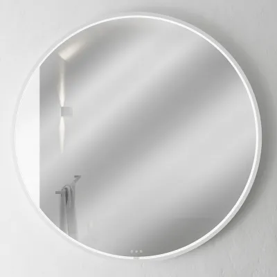 Pulcher Mood 1 PM1-110 - Ø110 cm. Dugfrit spejl m/lys og lysstyring, Mathvid 