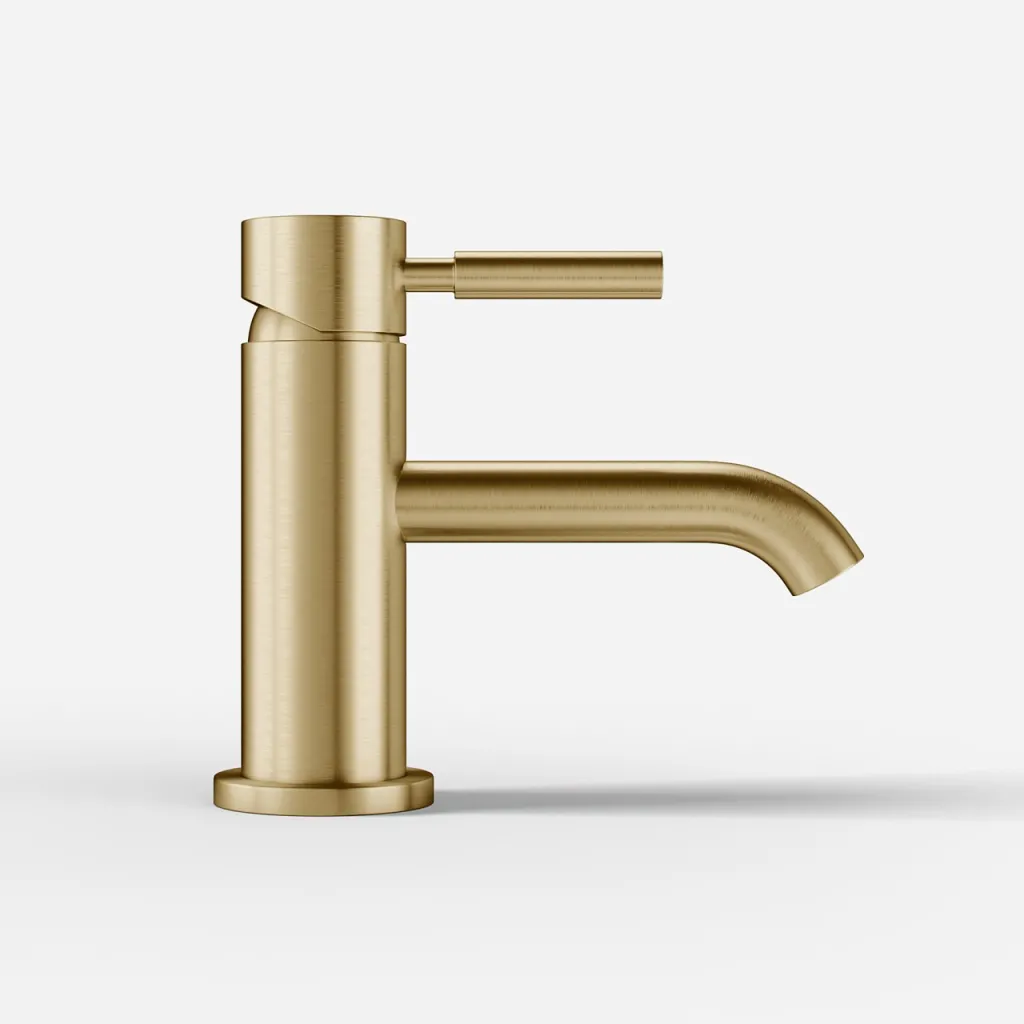 Semplice SHV101 - 1-grebs håndvaskarmatur, PVD Børstet Messing