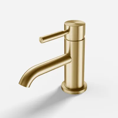 Semplice SHV101 - 1-grebs håndvaskarmatur, PVD Børstet Messing