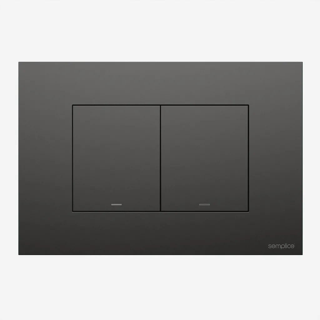 Semplice SX-K2 - DuoLux Skylleplade til dobbelt skyl, PVD Matt Gun Metal