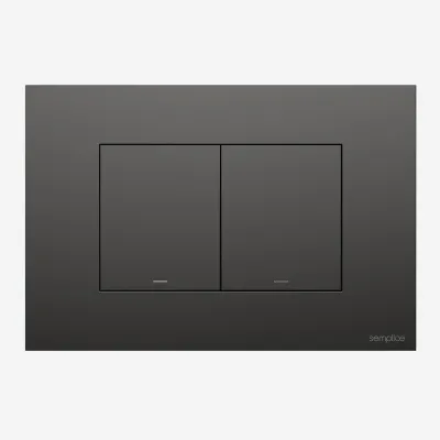 Semplice SX-K2 - DuoLux Skylleplade til dobbelt skyl, PVD Matt Gun Metal