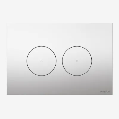 Semplice SX-O1 - DuoLux-O Skylleplade til dobbelt skyl, Krom