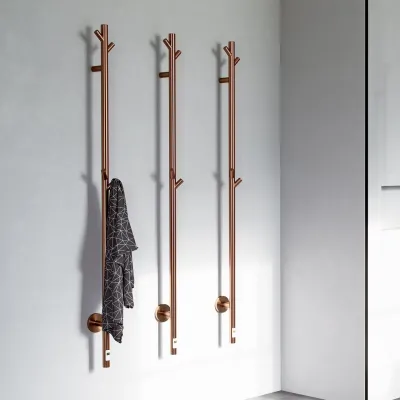 Pulcher Style PS14 - Elektrisk Håndklædetørrer m/timer, PVD Børstet Kobber