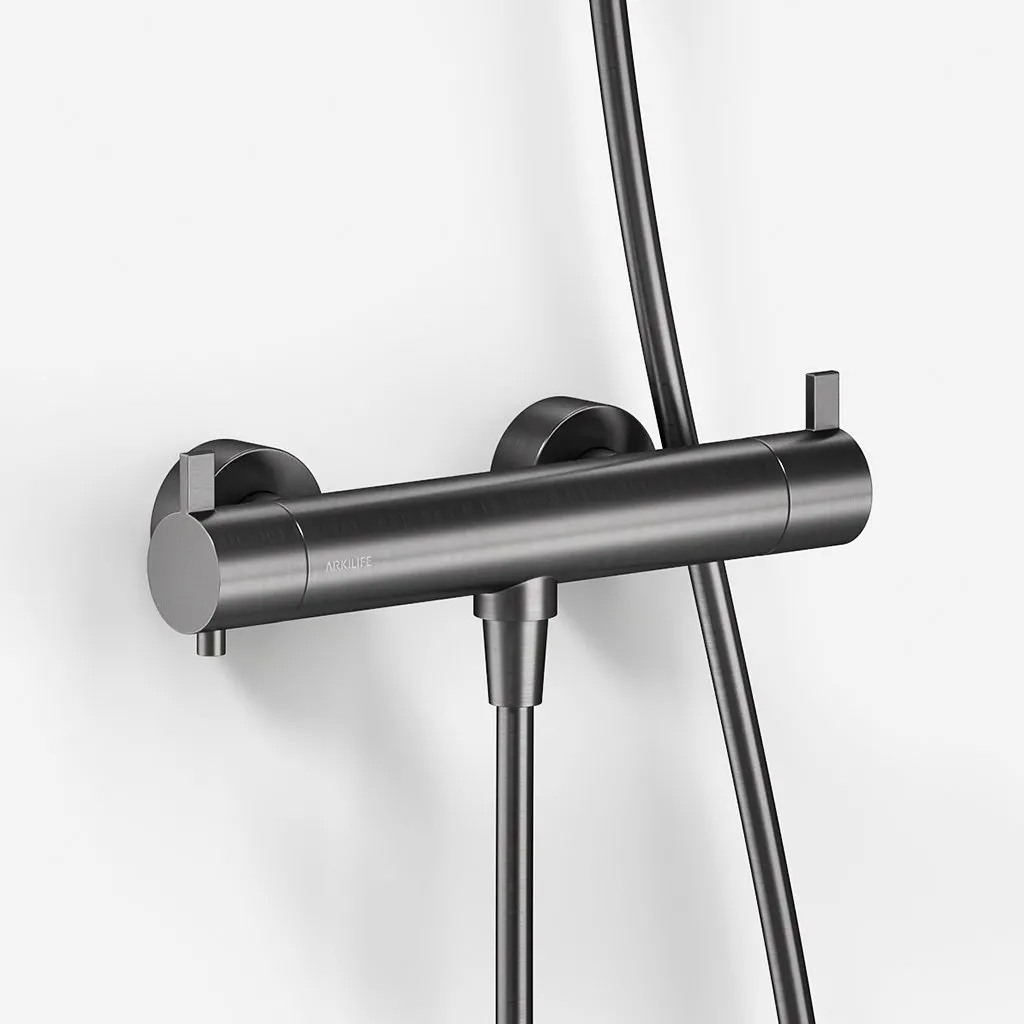 ArkiLife AVAO AABT204 S02 - Termostat inkl. Brusesæt, Stick, PVD Børstet Gunmetal