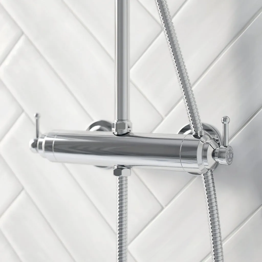 Hassel&Teudt HRL10 S01 - SmartTerm stang-brusesæt m/Ø21 cm. Rain DeLuxe m/EasyClean, Krom