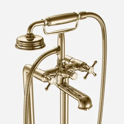 Hassel&Teudt HBK702 - Karbatteri fritstående, Poleret Messing Natur