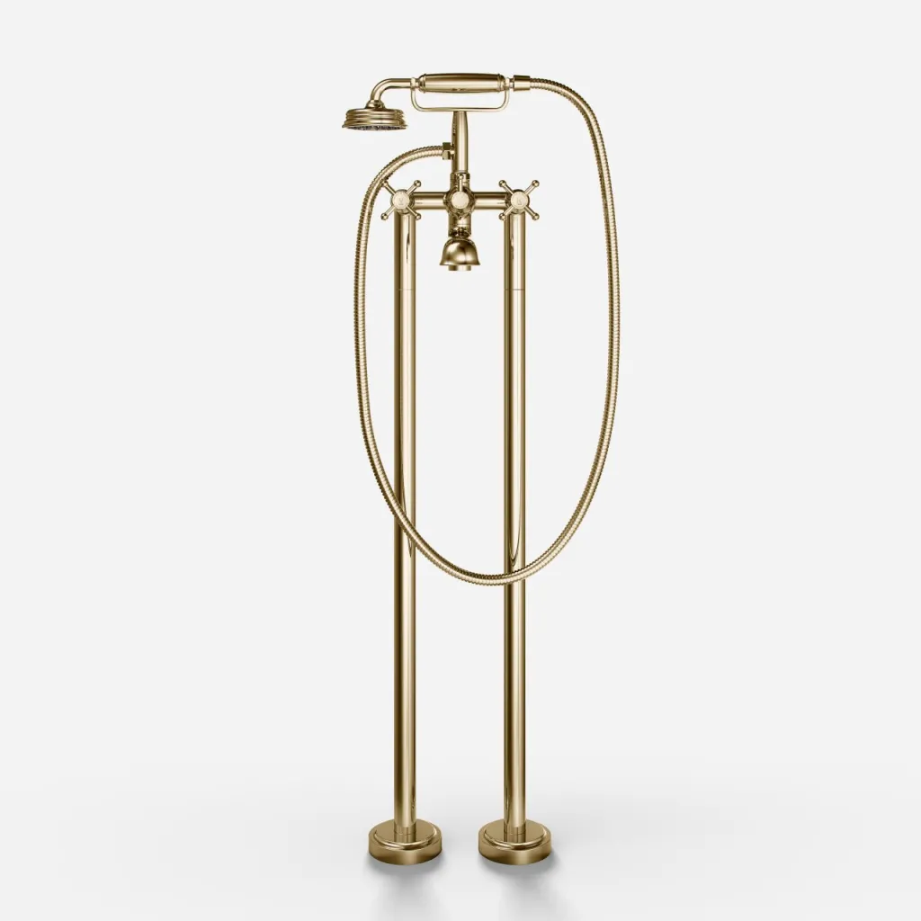 Hassel&Teudt HBK702 - Karbatteri fritstående, Poleret Messing Natur