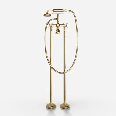 Hassel&Teudt HBK702 - Karbatteri fritstående, Poleret Messing Natur