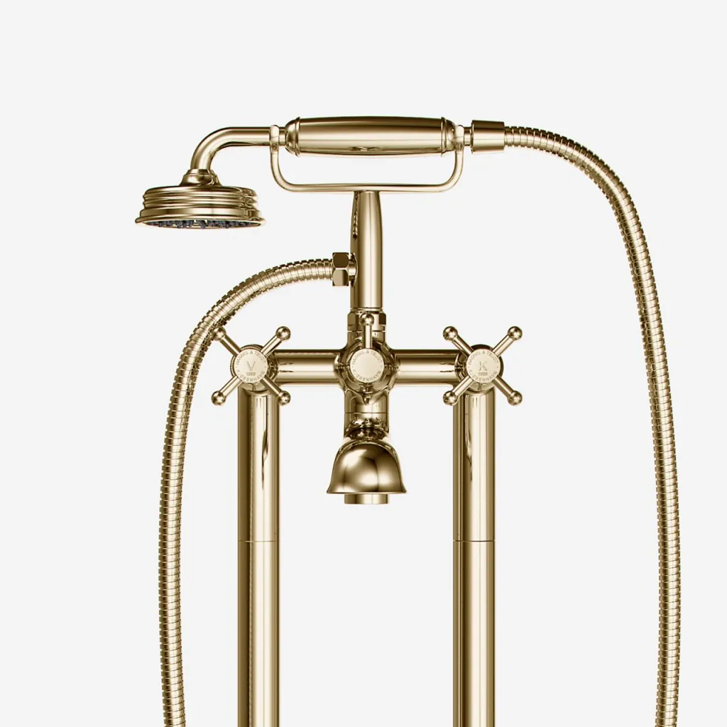 Hassel&Teudt HBK702 - Karbatteri fritstående, Poleret Messing Natur