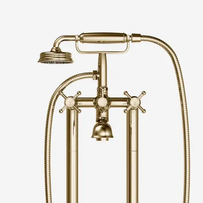 Hassel&Teudt HBK702 - Karbatteri fritstående, Poleret Messing Natur