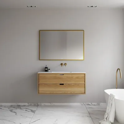CPH Tapwork Soho 120 - MKII, Snedkermøbel i Natur Eg inkl. Mathvid SolidTec vask
