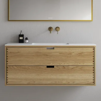 CPH Tapwork Soho 120 - MKII, Fingertappet Snedkermøbel i Natur Eg inkl. Mathvid SolidTec® Vask