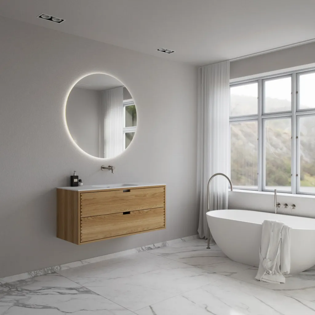 CPH Tapwork Soft 120 - MKII, Snedkermøbel i Natur Eg inkl. Mathvid SolidTec vask
