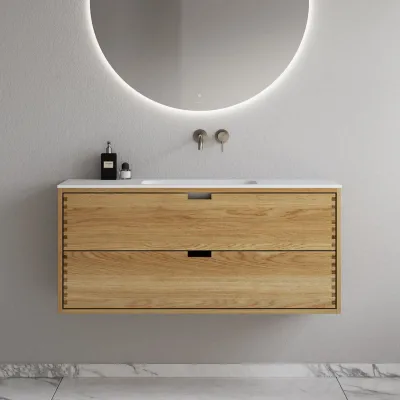 CPH Tapwork Soft 120 - MKII, Snedkermøbel i Natur Eg inkl. Mathvid SolidTec vask