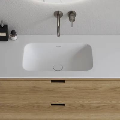 CPH Tapwork Soft 120 - MKII, Fingertappet Snedkermøbel i Natur Eg inkl. Mathvid SolidTec® Vask