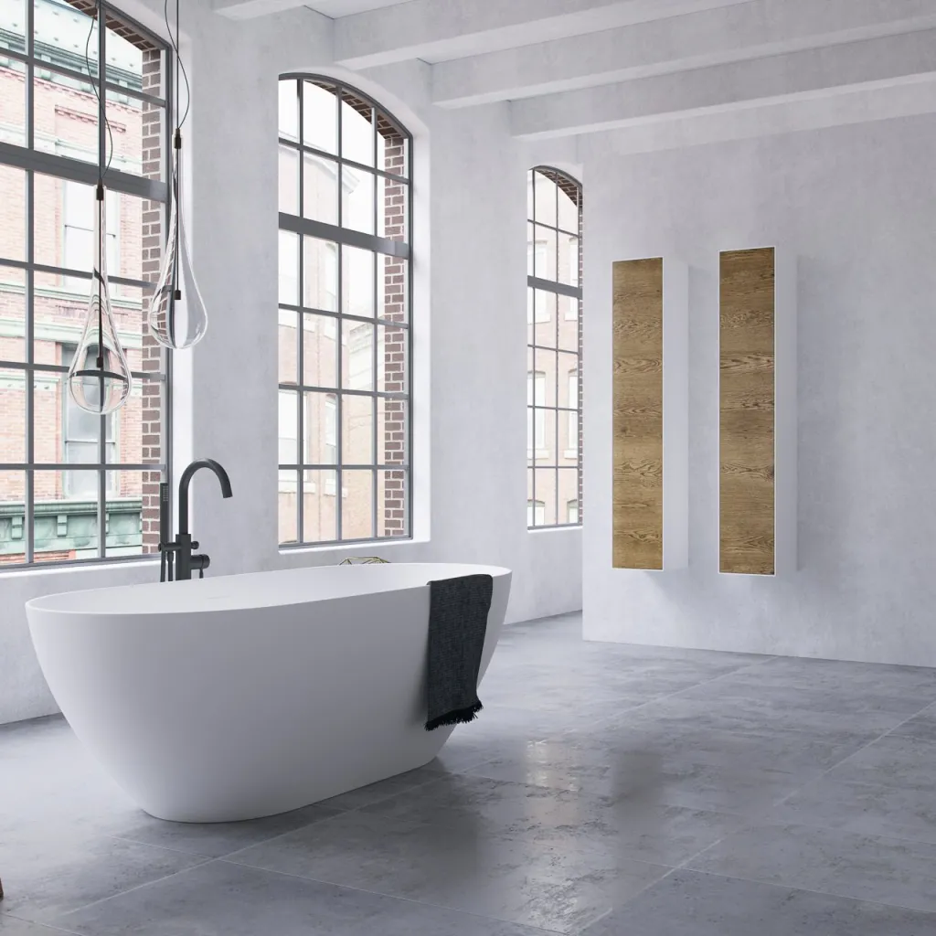 Copenhagen Chic CC3530 - Højskab i Mathvid Corian® & Raw Wild Oak