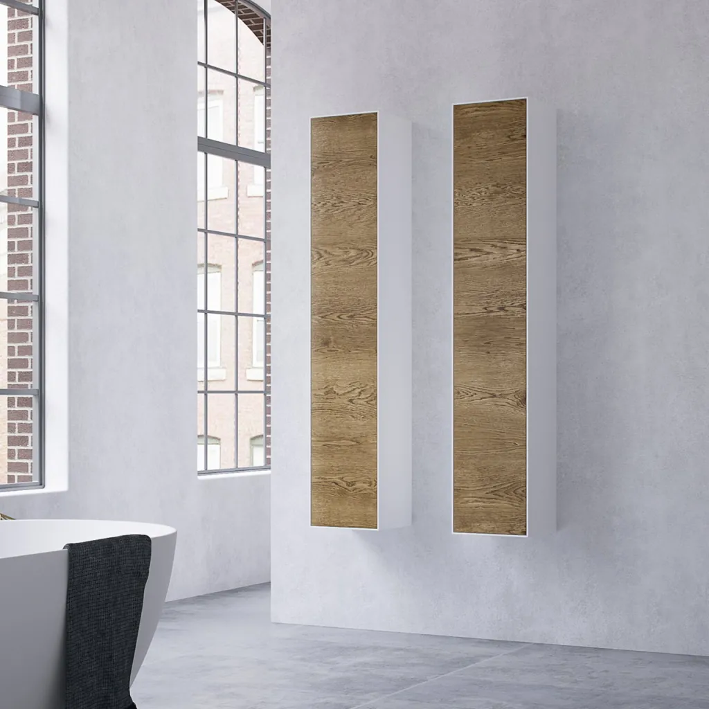 Copenhagen Chic CC3530 - Højskab i Mathvid Corian® & Raw Wild Oak