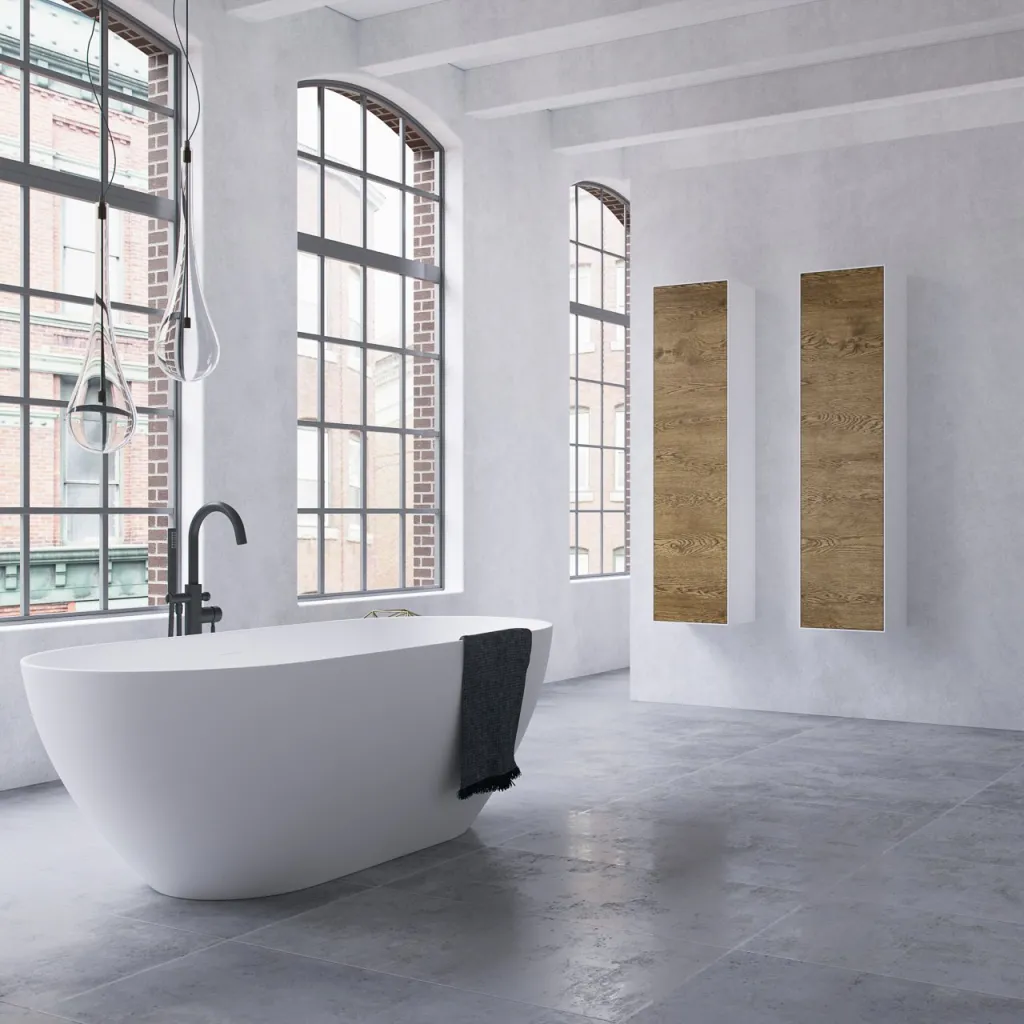 Copenhagen Chic CC3540 - Højskab i Mathvid Corian® & Raw Wild Oak