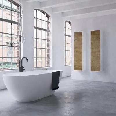 Copenhagen Chic CC3540 - Højskab i Mathvid Corian® & Raw Wild Oak