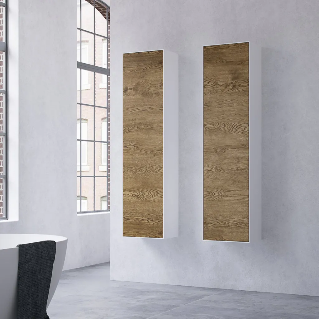 Copenhagen Chic CC3540 - Højskab i Mathvid Corian® & Raw Wild Oak