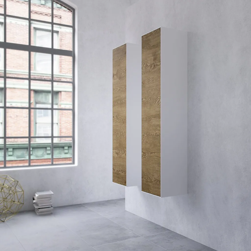 Copenhagen Chic CC3540 - Højskab i Mathvid Corian® & Raw Wild Oak