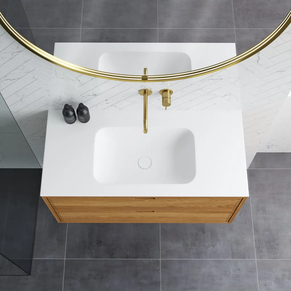 CPH Tapwork Soft 100 - MKII, Fingertappet Snedkermøbel i Natur Eg inkl. Mathvid SolidTec® Vask