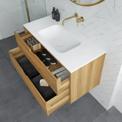 CPH Tapwork Soft 100 - MKII, Fingertappet Snedkermøbel i Natur Eg inkl. Mathvid SolidTec® Vask