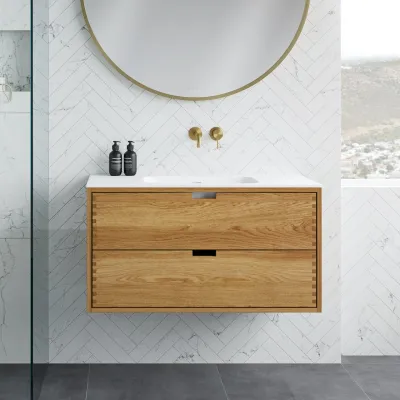 CPH Tapwork Soft 100 - MKII, Fingertappet Snedkermøbel i Natur Eg inkl. Mathvid SolidTec® Vask