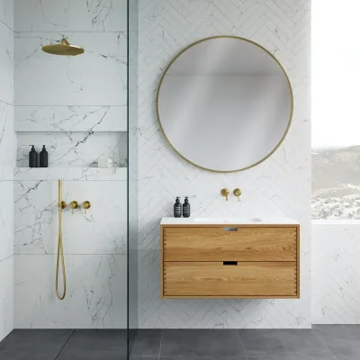 CPH Tapwork Soft 100 - MKII, Fingertappet Snedkermøbel i Natur Eg inkl. Mathvid SolidTec® Vask