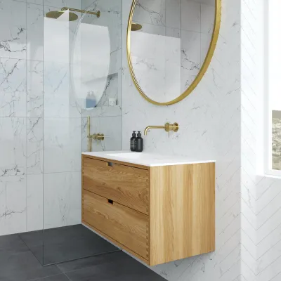 CPH Tapwork Soft 100 - MKII, Fingertappet Snedkermøbel i Natur Eg inkl. Mathvid SolidTec® Vask