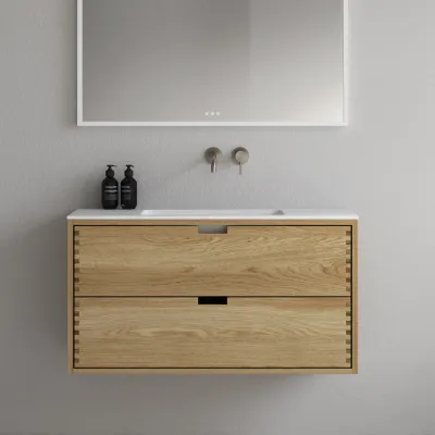 CPH Tapwork Soho 100 - MKII, Fingertappet Snedkermøbel i Natur Eg inkl. Mathvid SolidTec® Vask