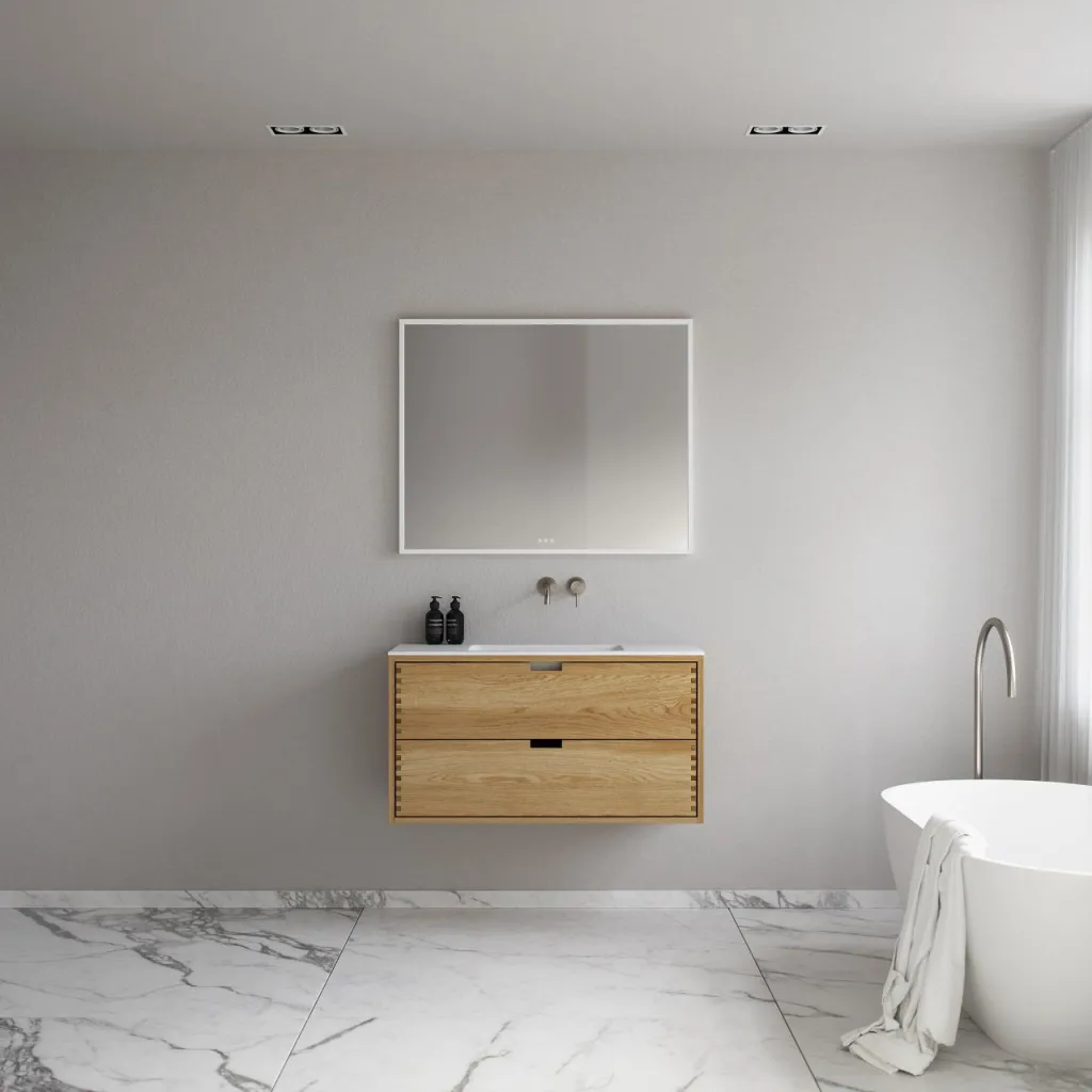 CPH Tapwork Soho 100 - MKII, Snedkermøbel i Natur Eg inkl. Mathvid SolidTec vask